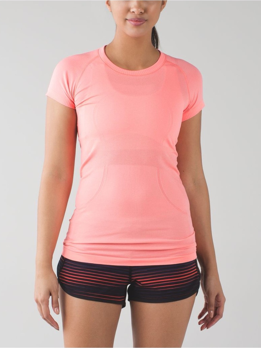 RARE Lululemon Swiftly Tech Short Sleeve Crew Sz 8 In Heathered Very Light Flare